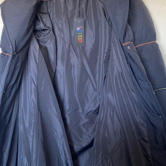 #DK193 - NWT Dolls Kill dELiA*s Black Long Puffer Coat- L - Picture 5 of 7